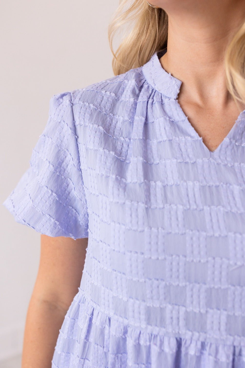 V-Neck Checkered Dress — alternate view 4