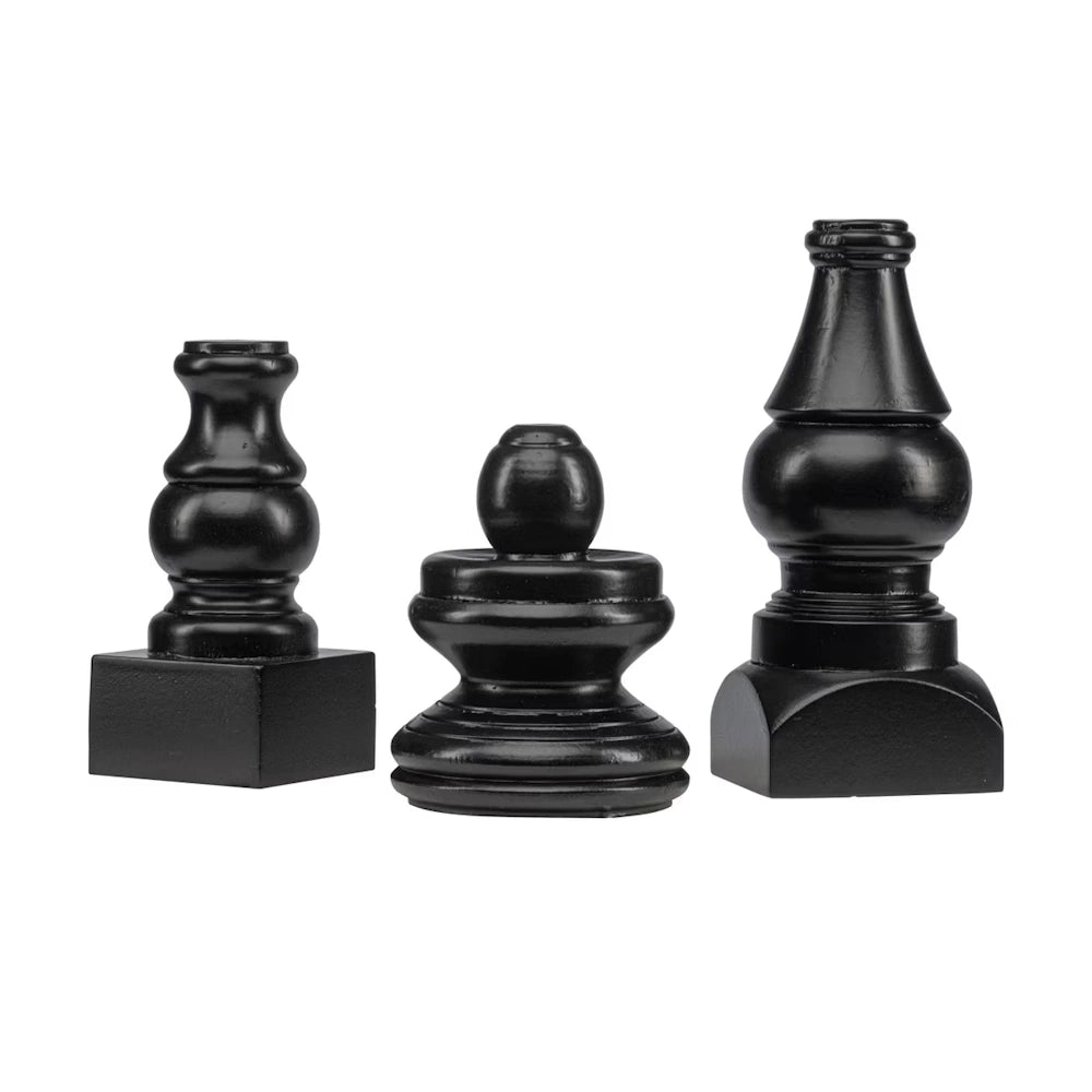 Short Black Display Poles