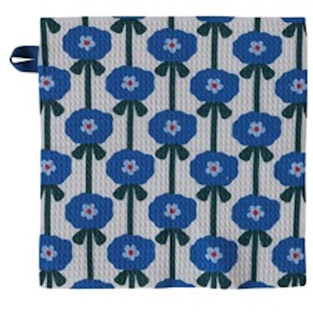 Square Floral Printed Recycled Microfibre Dish Cloths — alternate view 5