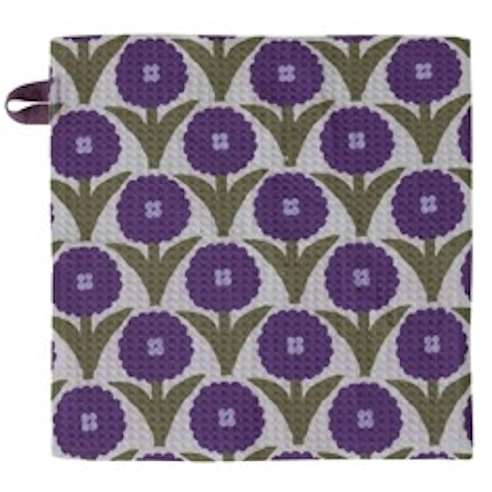 Square Floral Printed Recycled Microfibre Dish Cloths — alternate view 6
