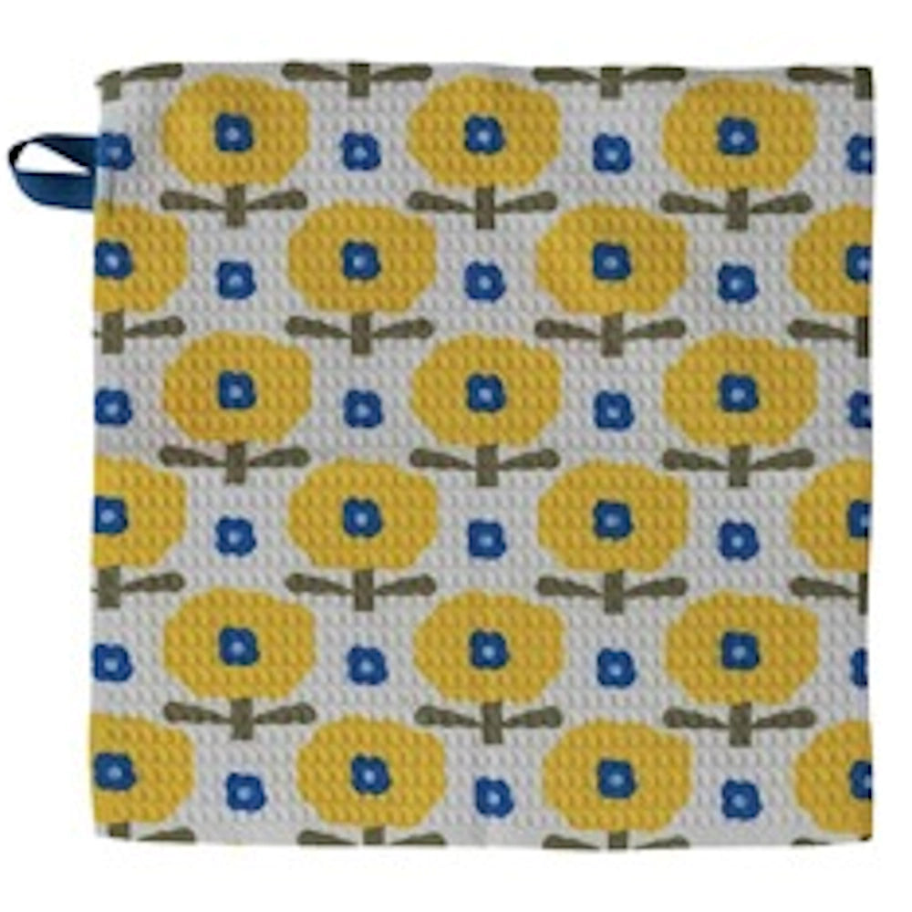 Square Floral Printed Recycled Microfibre Dish Cloths — alternate view 7