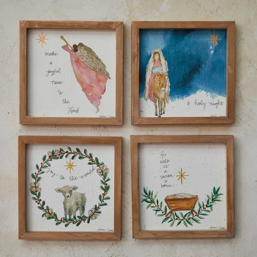 Square Wood Framed Wall Decor — alternate view 2