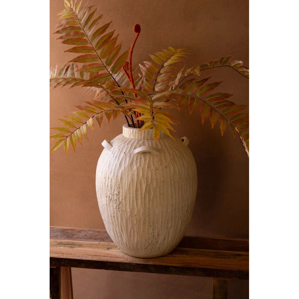 Stone Composite Urn with Four Handles