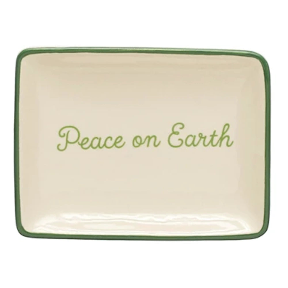 Stoneware Dish with Holiday Words — alternate view 7