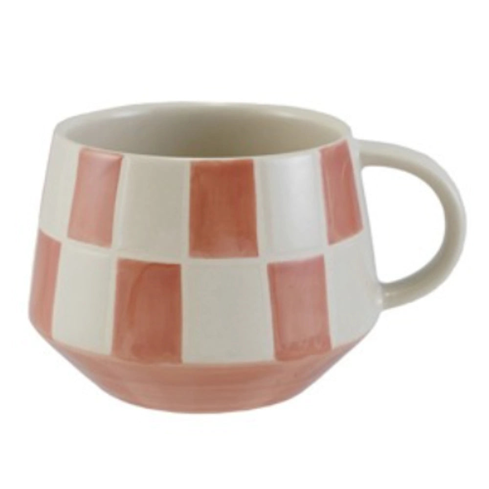 Stoneware Mug with Checkered Pattern — alternate view 2