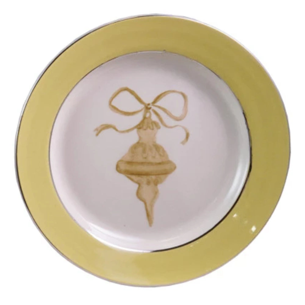 Stoneware Plate with Ornament Image — alternate view 6