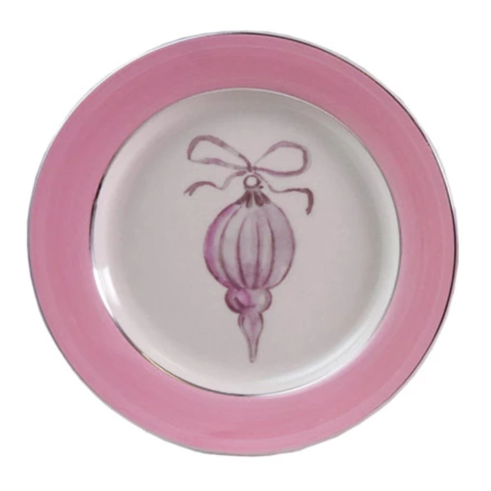 Stoneware Plate with Ornament Image — alternate view 3