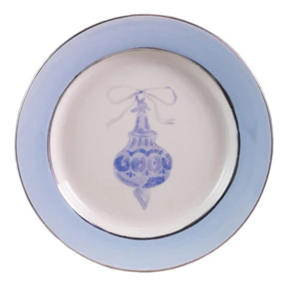 Stoneware Plate with Ornament Image — alternate view 5