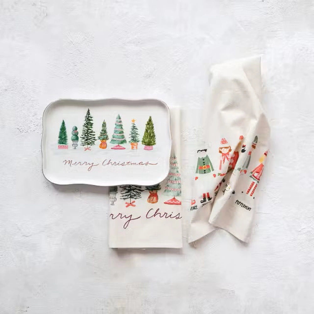 Stoneware Platter "Merry Christmas"