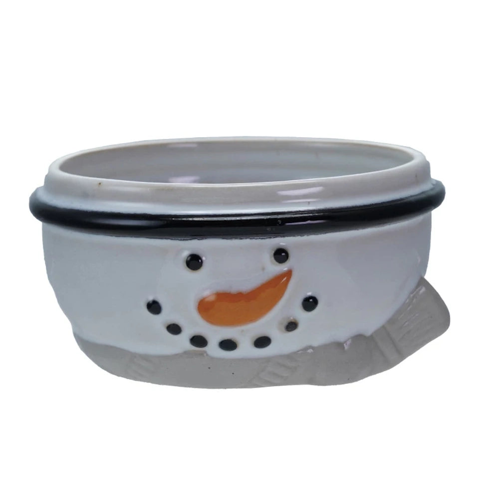 Stoneware Snowman Head Shaped Bowl — alternate view 2