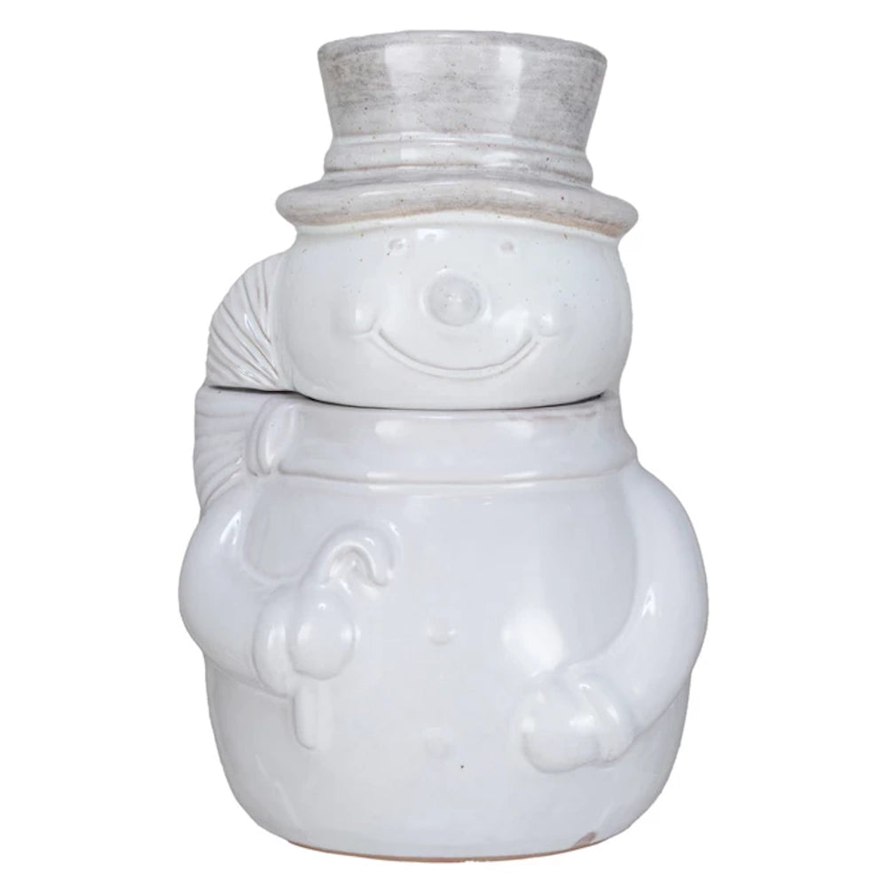 Stoneware Snowman Shaped Cookie Jar — alternate view 2