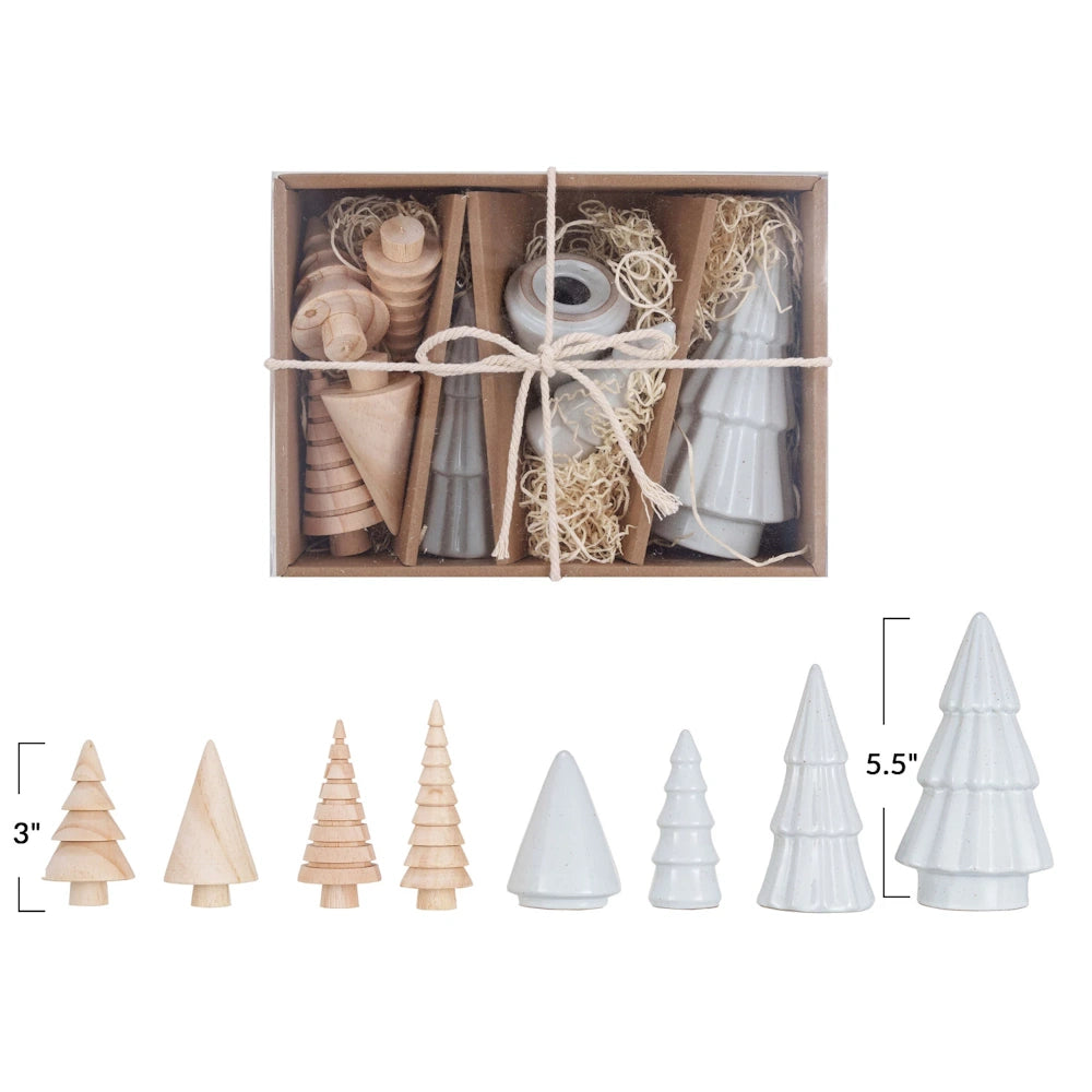 Stoneware & Wood Christmas Trees — alternate view 3