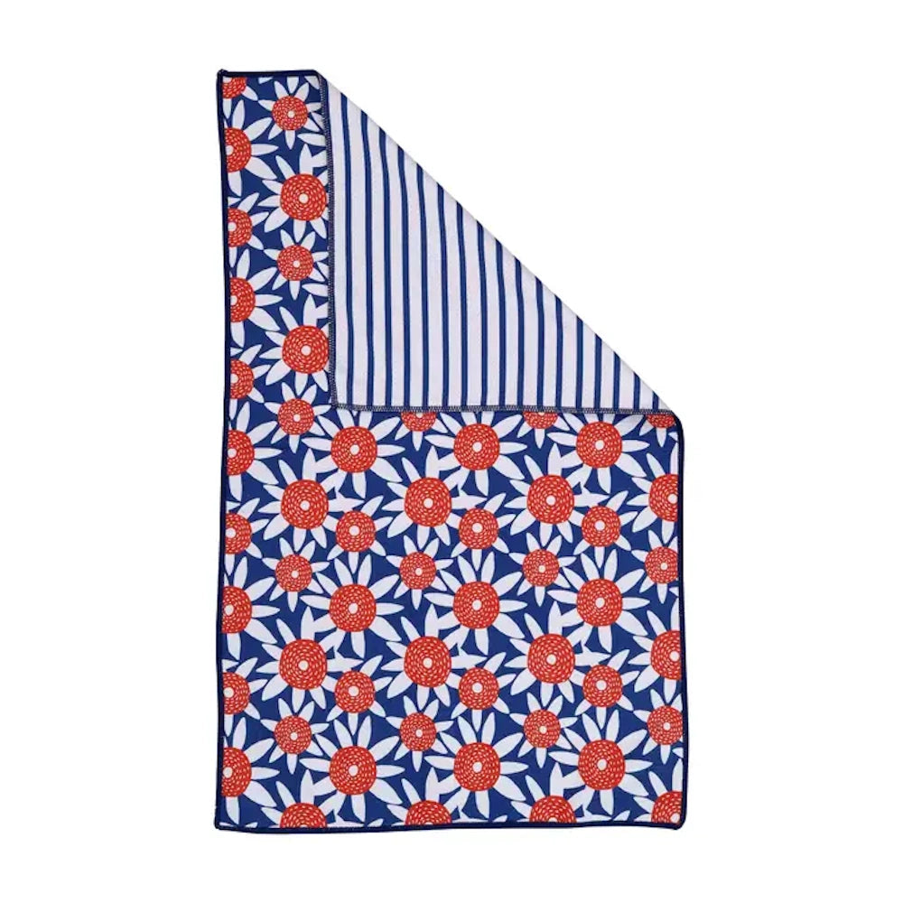 Straw Sunflower Red Eco Kitchen Tea Towel — alternate view 3