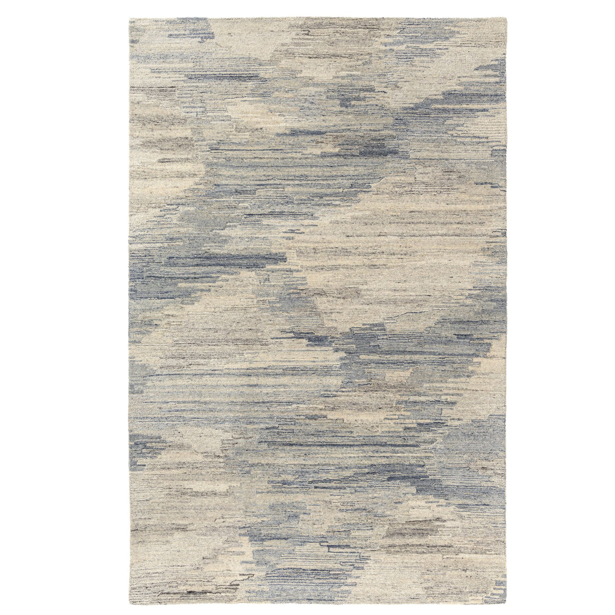 Blue / Gray Stripe Rug — alternate view 2