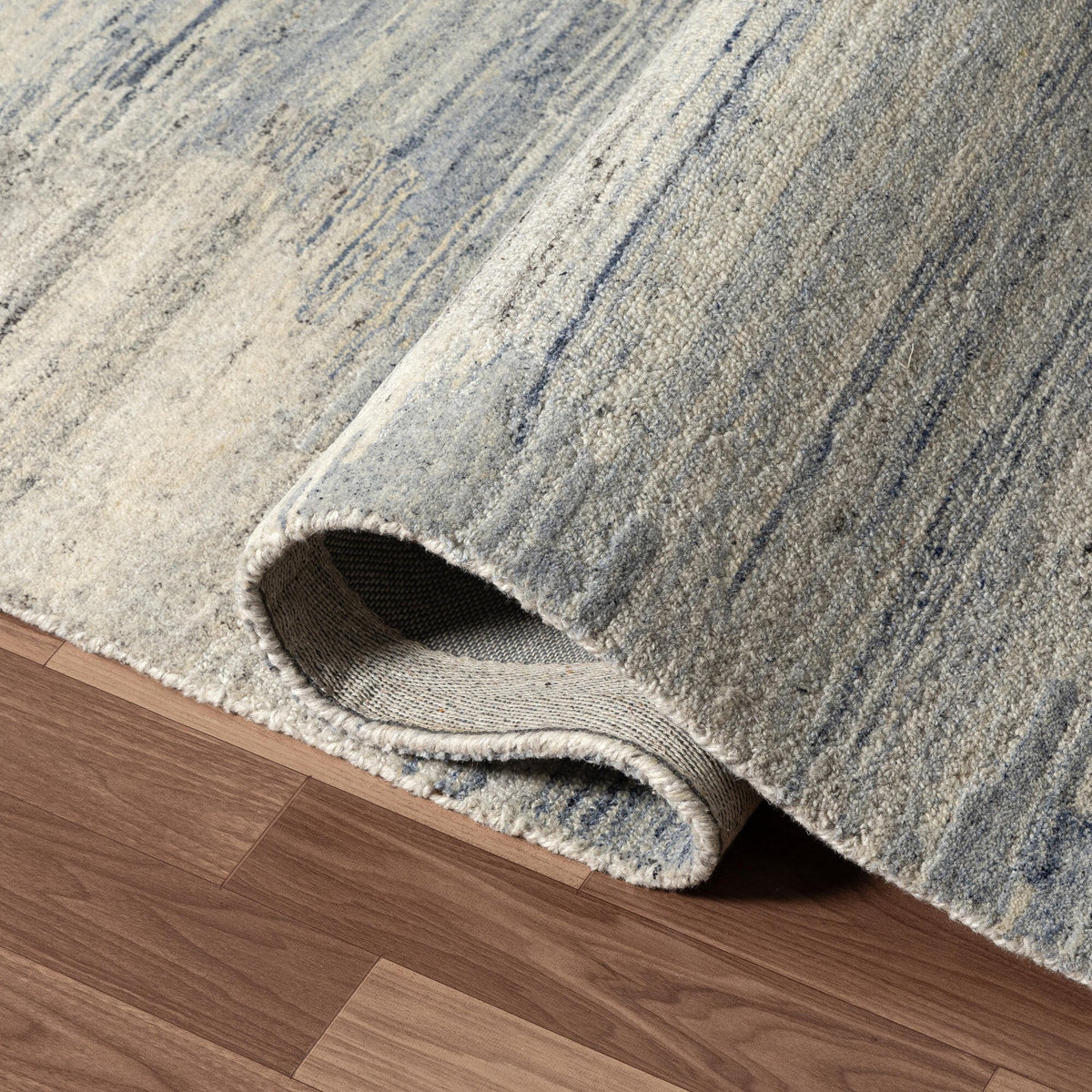 Blue / Gray Stripe Rug — alternate view 3