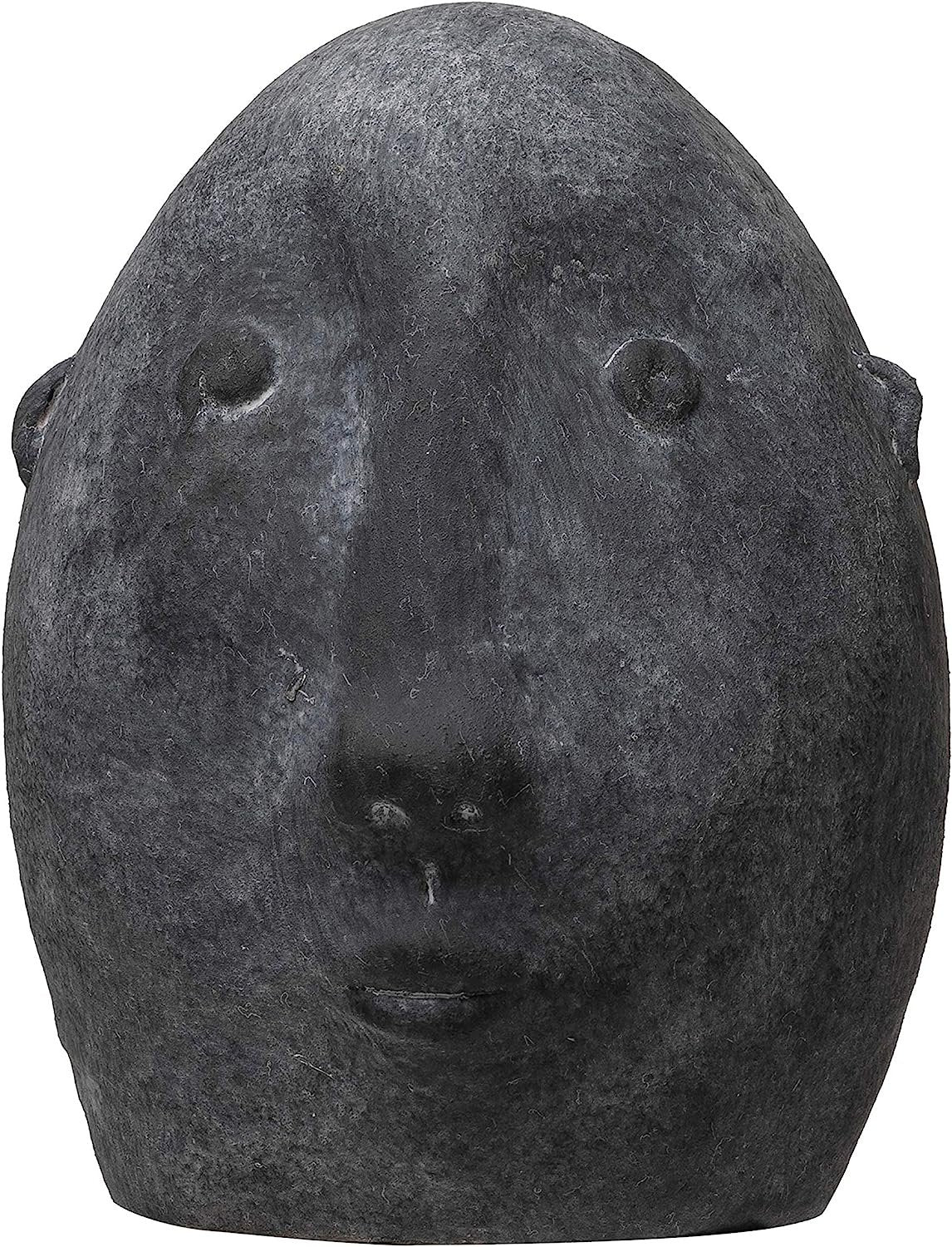 Terra-cotta Face, Distressed Matte Black Finish — alternate view 2