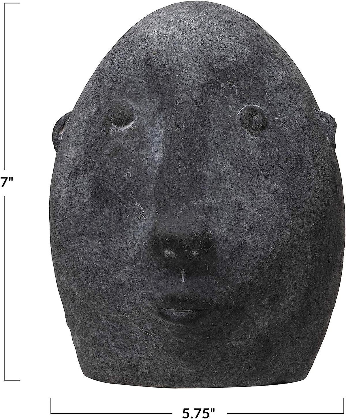 Terra-cotta Face, Distressed Matte Black Finish — alternate view 3