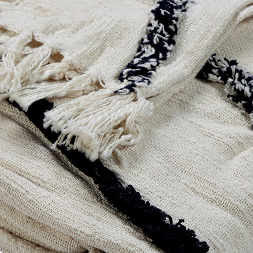 Natural Navy Throw — alternate view 3