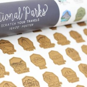 US National Parks Logo Scratch Poster - Gold — alternate view 2