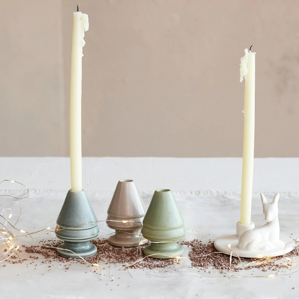 Stoneware Tree Shaped Taper Holders