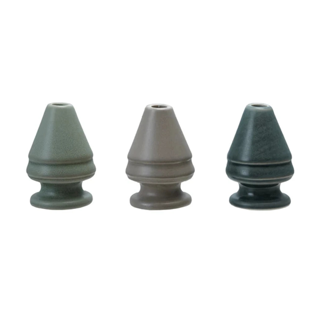 Stoneware Tree Shaped Taper Holders — alternate view 2