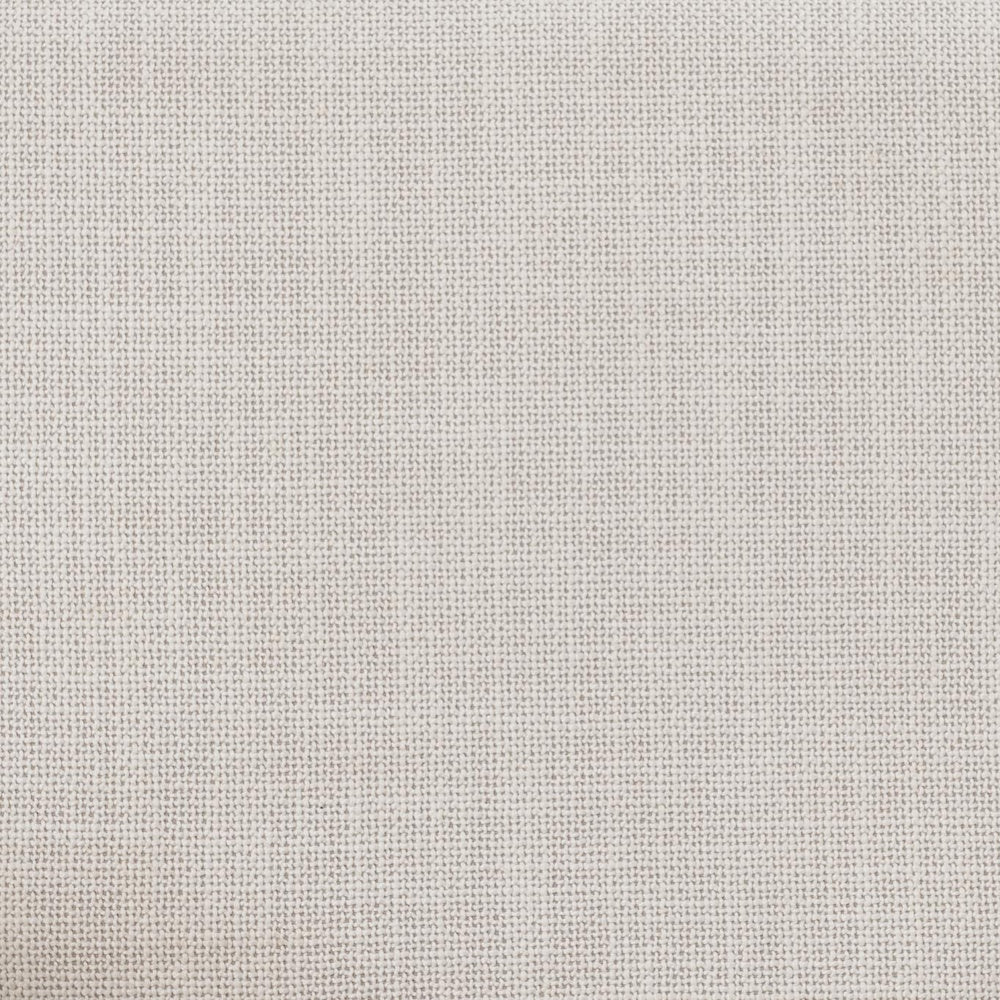 Close-up of light gray textured woven fabric swatch.