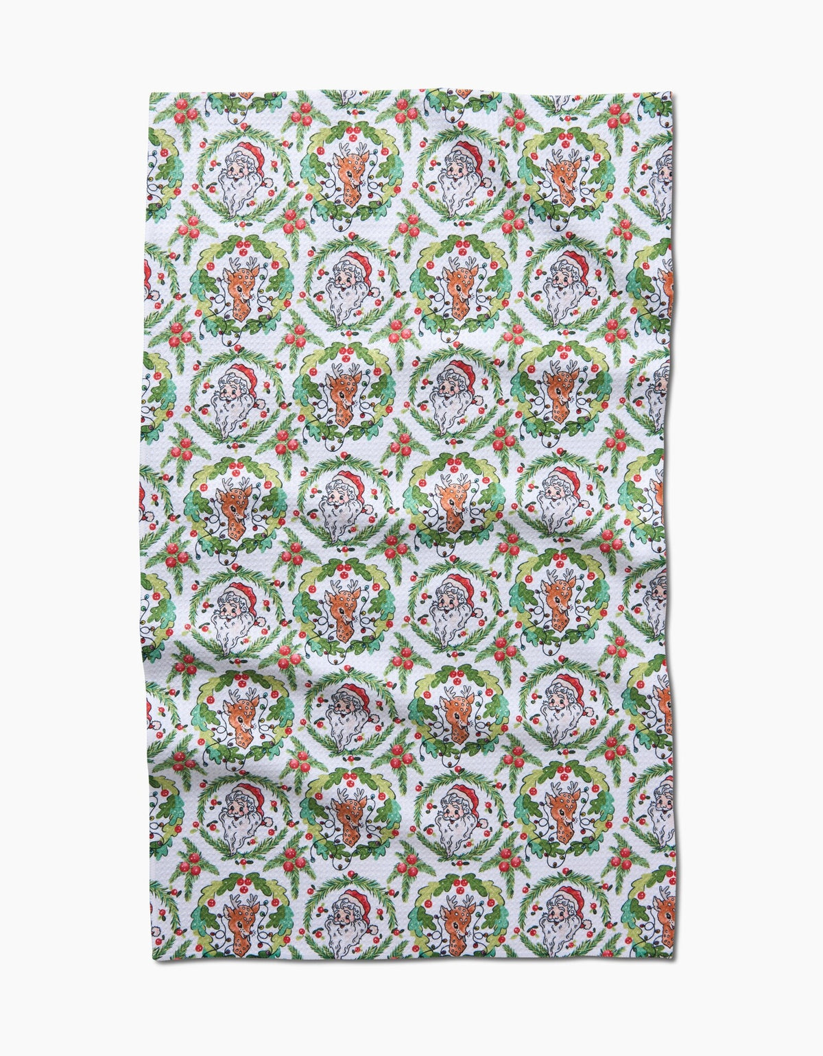 Berry Retro Holiday Tea Towel — alternate view 2