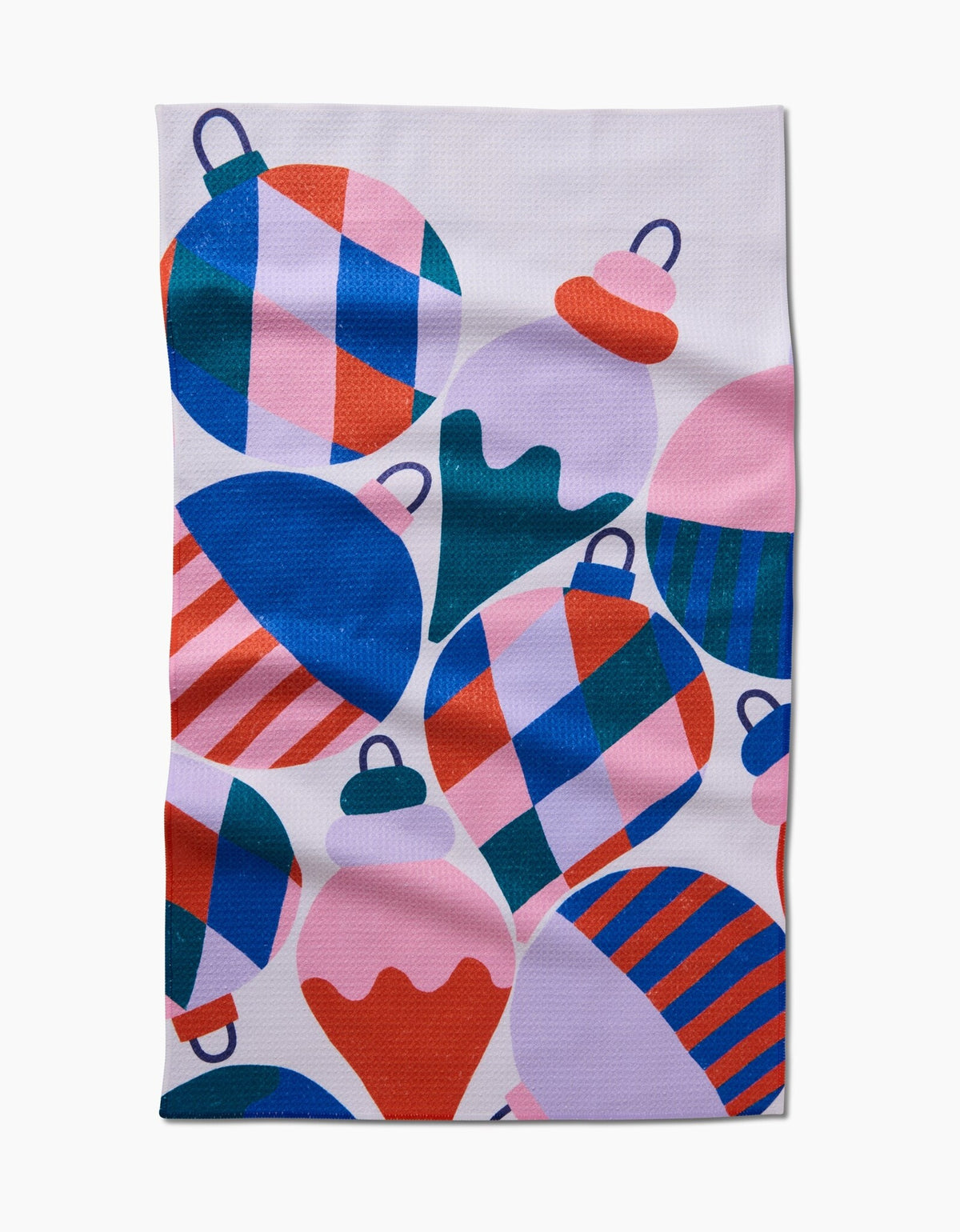 Vintage Christmas Baubles Tea Towel — alternate view 2