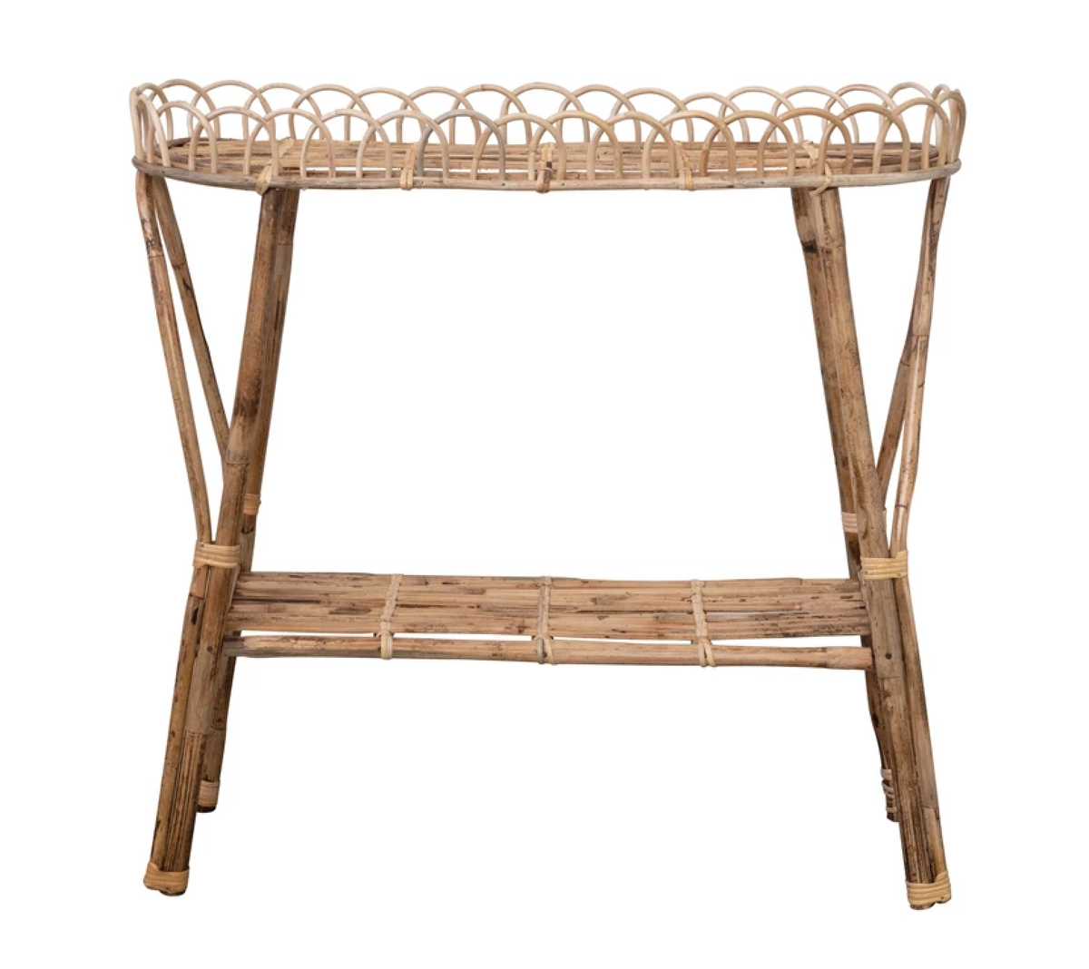 Woven Rattan Table/Plant Stand — alternate view 2