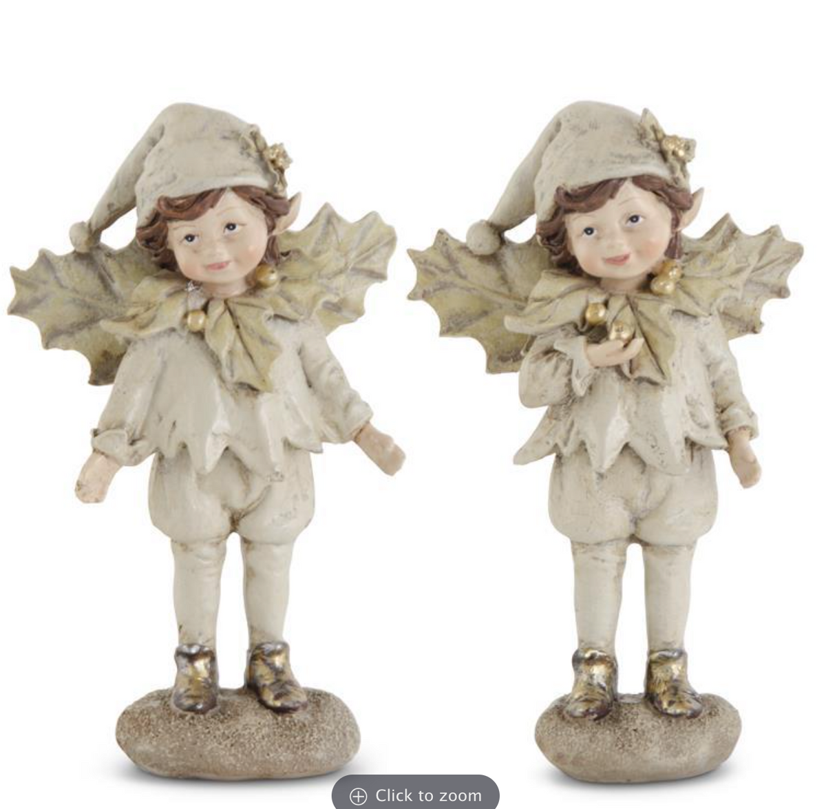 Inch Gold Resin Angel with Holly Wings- 2 Styles