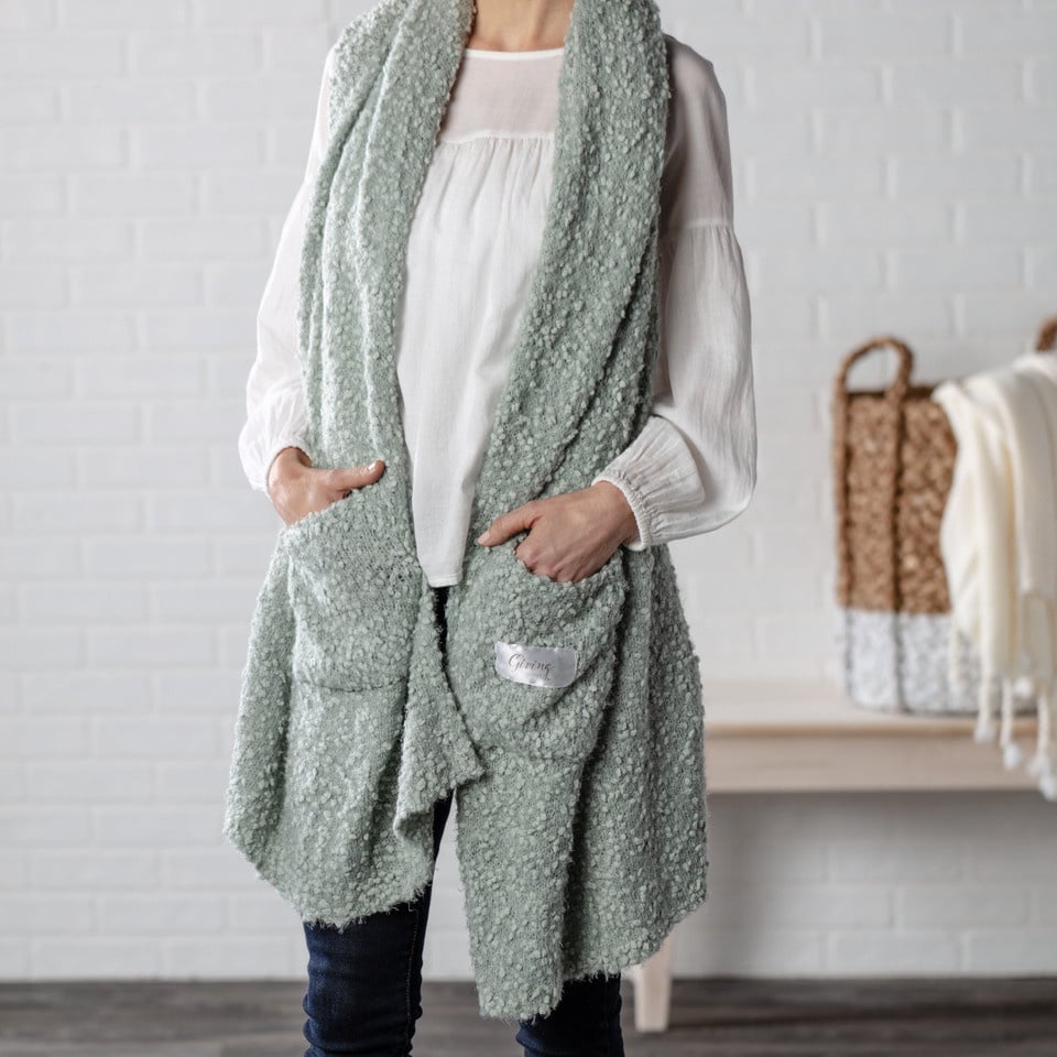 Sage Giving Shawl- Giving Collection — alternate view 3
