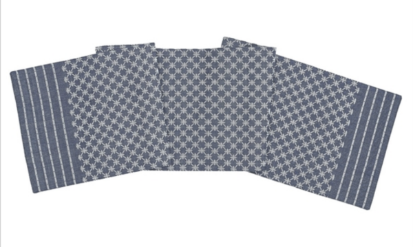 Markle Jacquard Navy Table Runner
