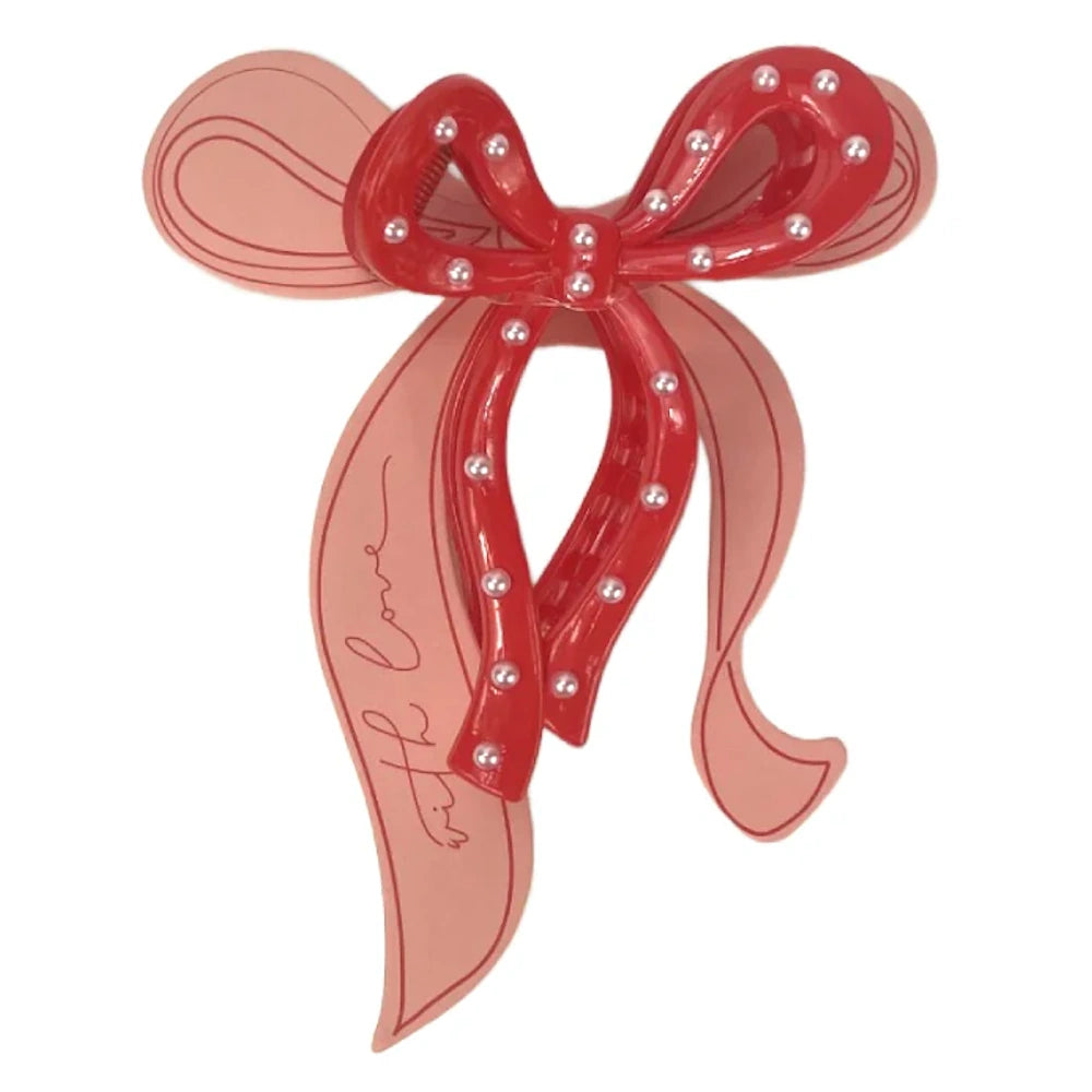 Valentine Bow Claw Clips — alternate view 2