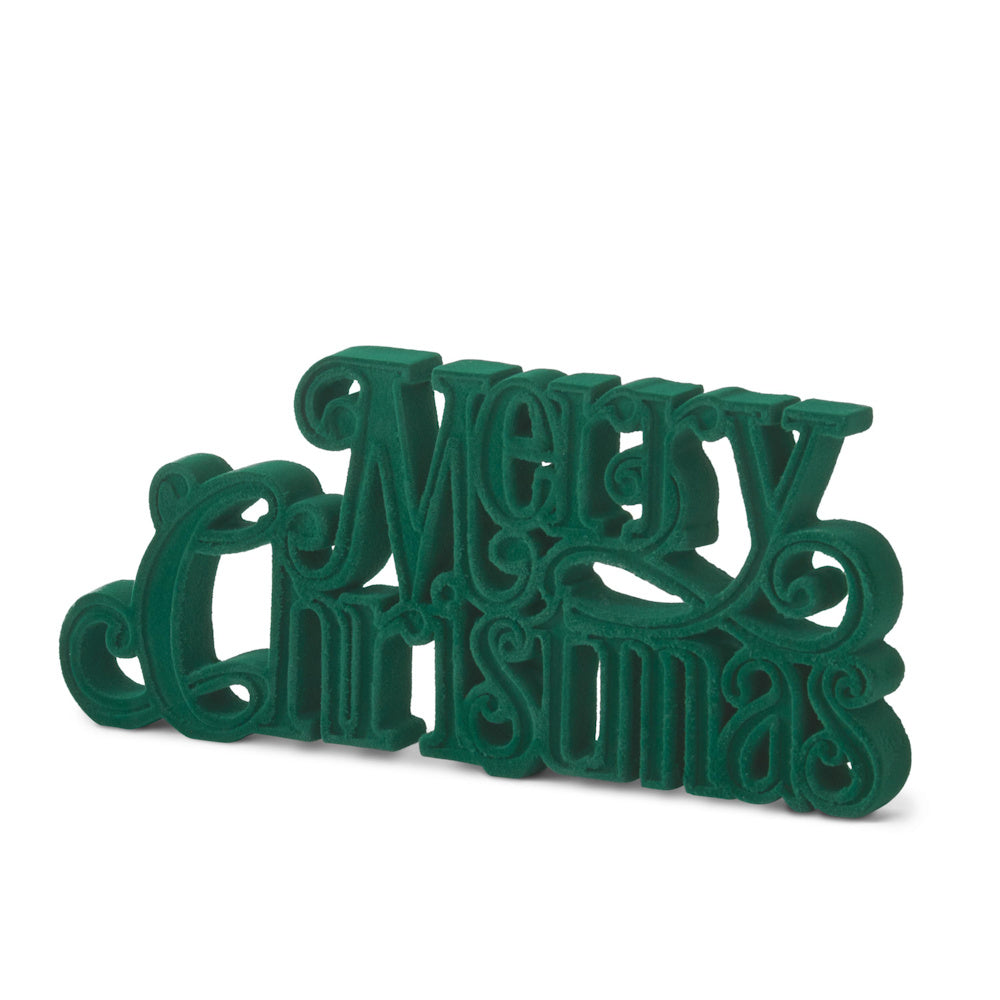 Velvet Resin Merry Christmas Cutout Tabletop — alternate view 4