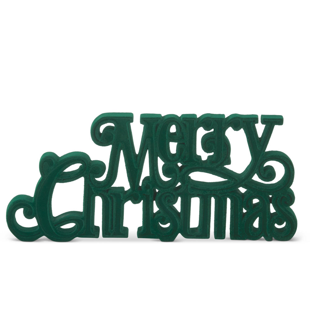 Velvet Resin Merry Christmas Cutout Tabletop — alternate view 3