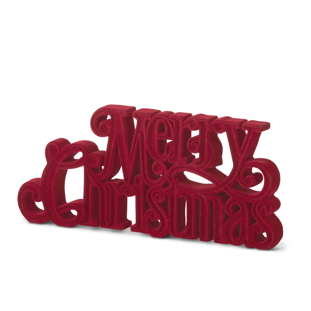 Velvet Resin Merry Christmas Cutout Tabletop — alternate view 5