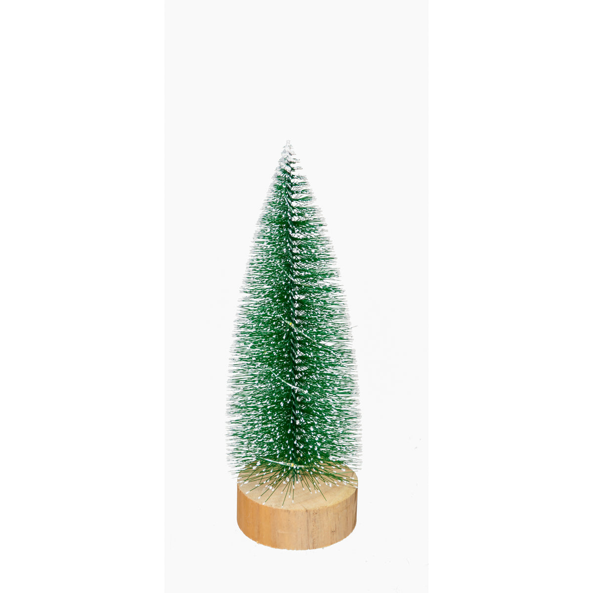 Medium  LED Bottlebrush Tree, White Tipped Snow Covered