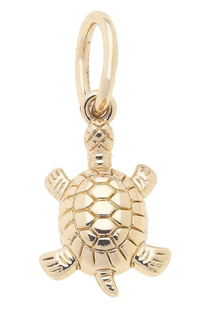 Shiny Gold With Enamel Charm Sea Turtle