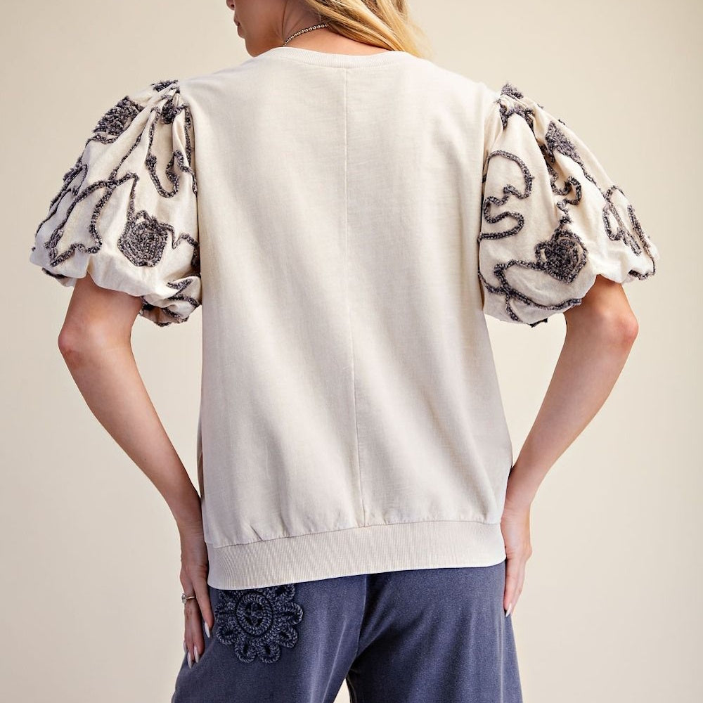 Washed Terry Knit Top — alternate view 2