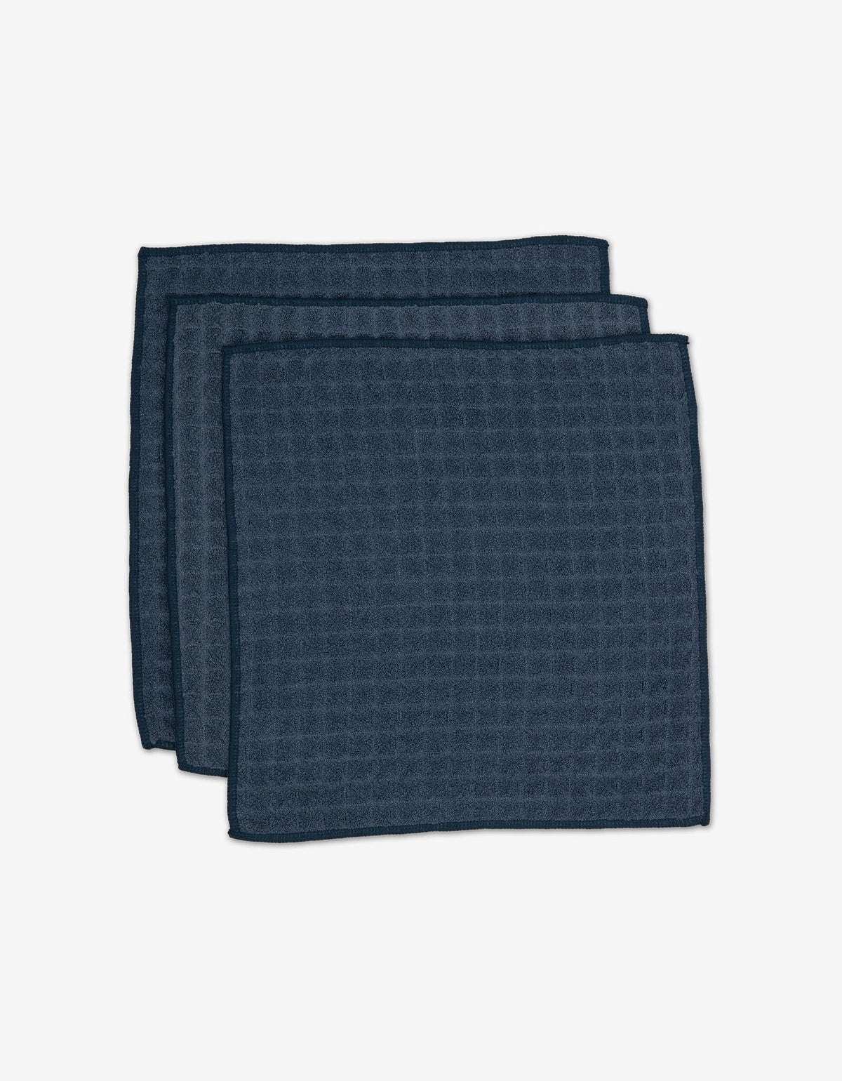 Waffle Washcloth Set - Midnight Blue — alternate view 2