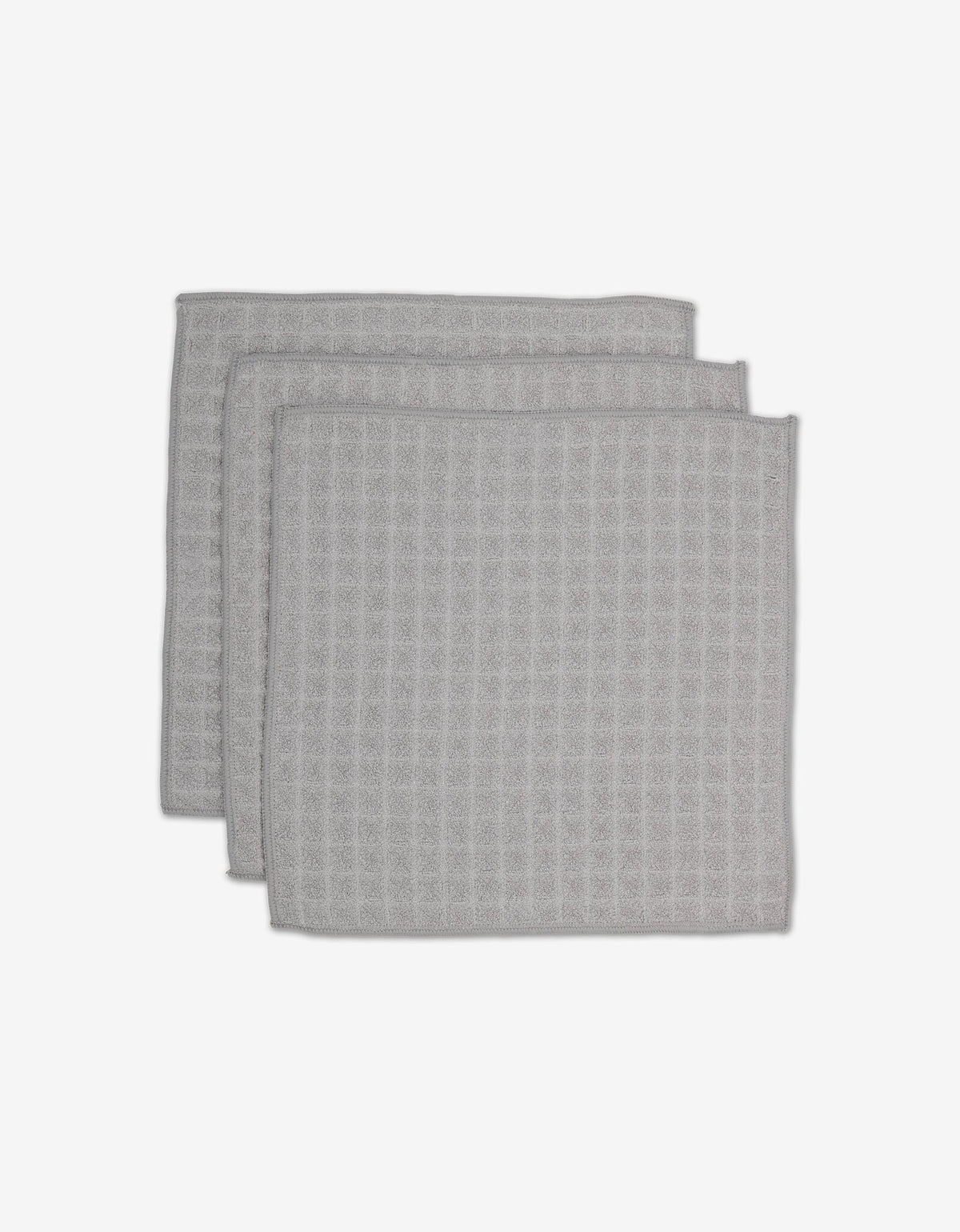 Waffle Washcloth Set - Stone — alternate view 3