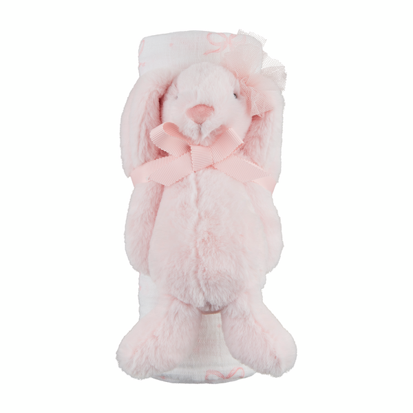 Bow Bunny Swaddle And Rattle — alternate view 2