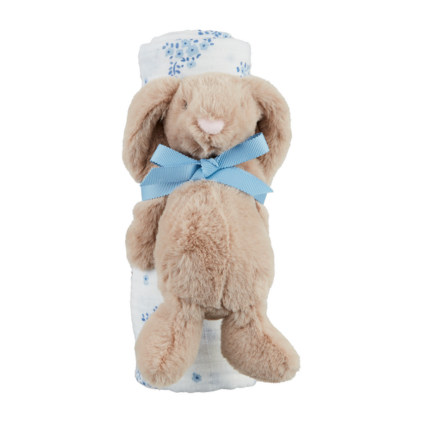 Ditsy Floral Swaddle & Bunny Rattle Set — alternate view 2
