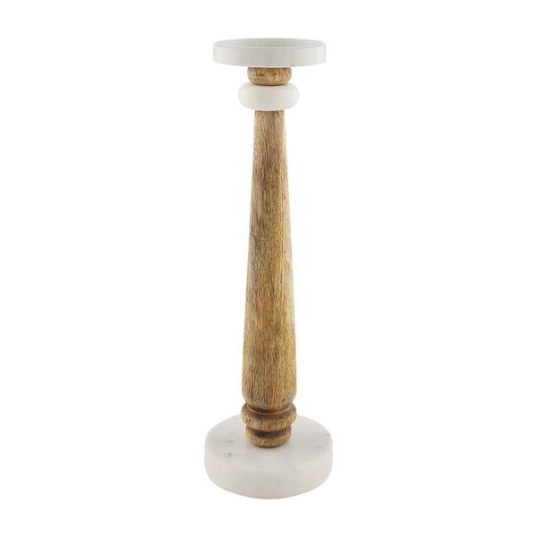 Skinny Marble & Wood Candlesticks — alternate view 2