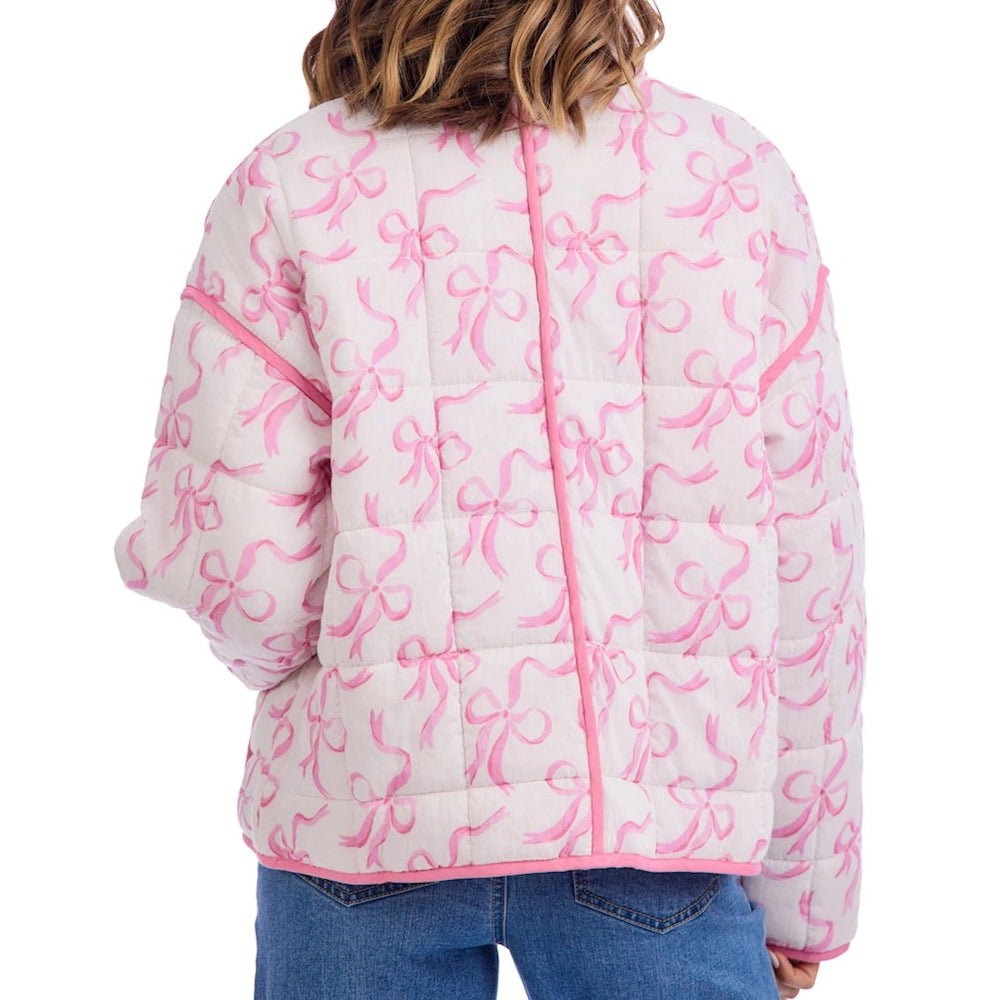 White Cher Long Sleeve Quilted Jacket — alternate view 2