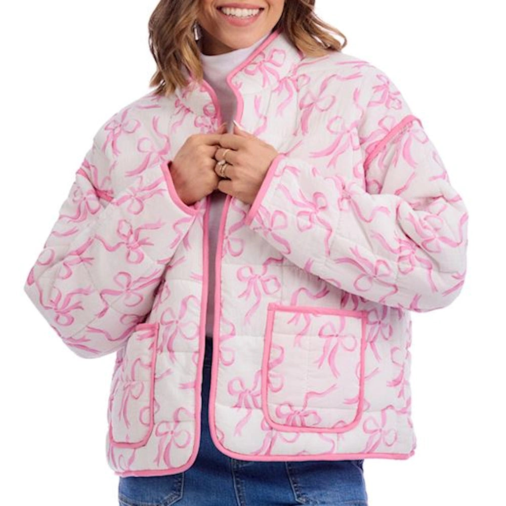 White Cher Long Sleeve Quilted Jacket — alternate view 4