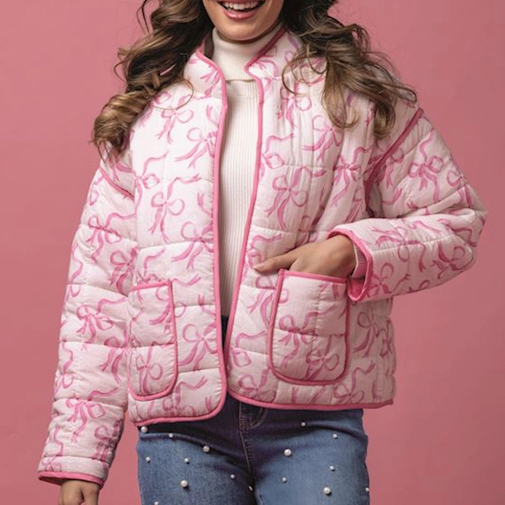 White Cher Long Sleeve Quilted Jacket — alternate view 5