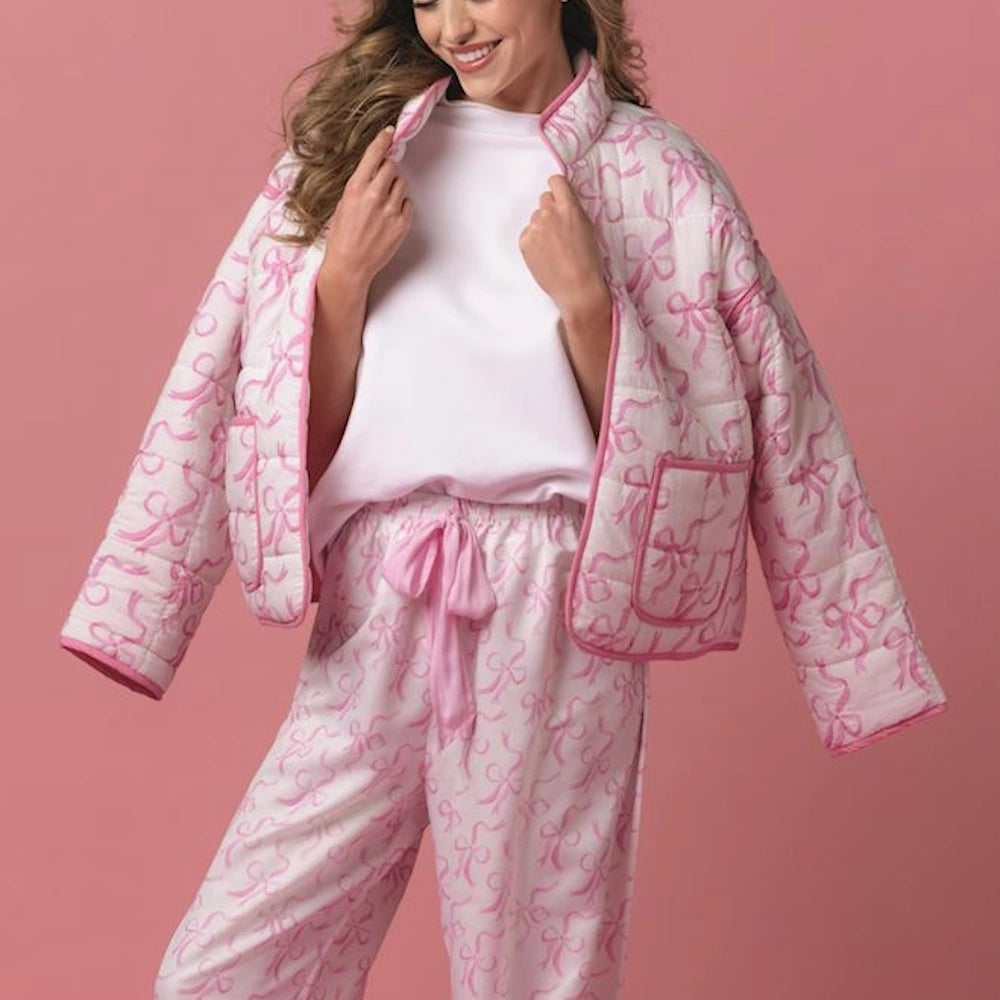 White Cher Long Sleeve Quilted Jacket — alternate view 6