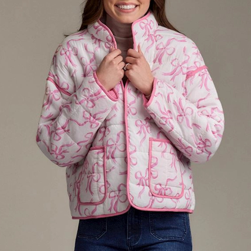 White Cher Long Sleeve Quilted Jacket — alternate view 8