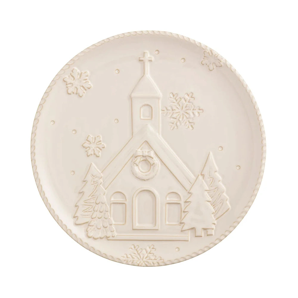 White Christmas Church Platter — alternate view 2